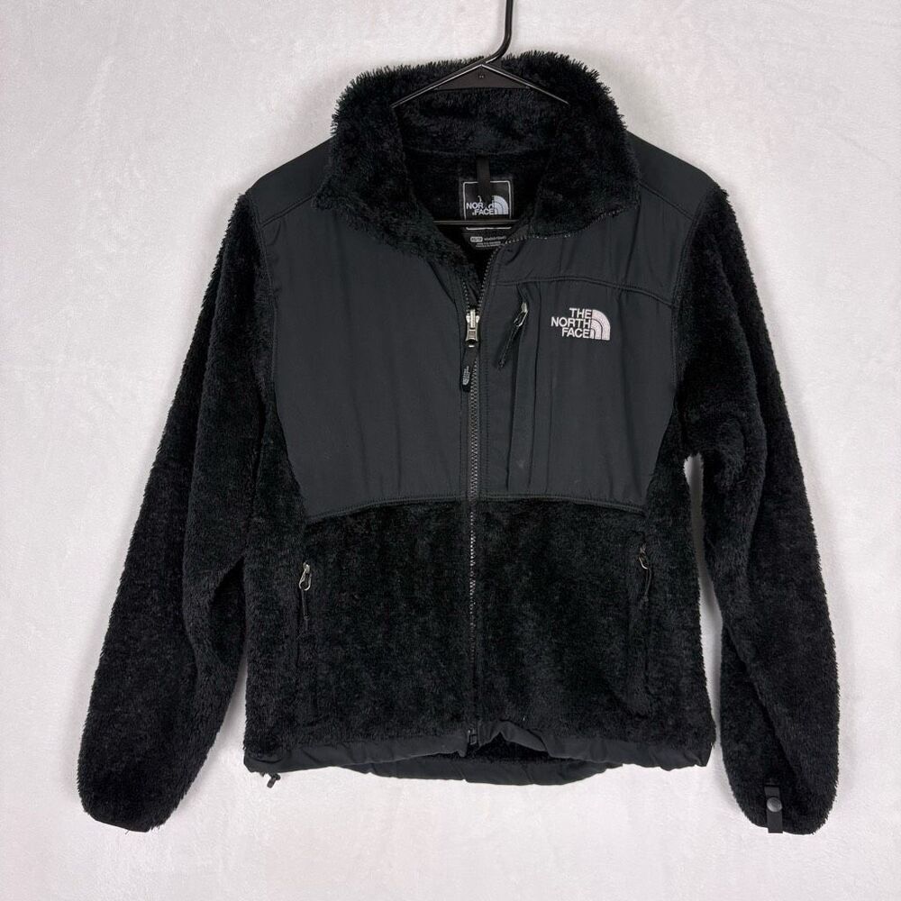 The North Face Black Fuzzy Zip Up Women's Size XS